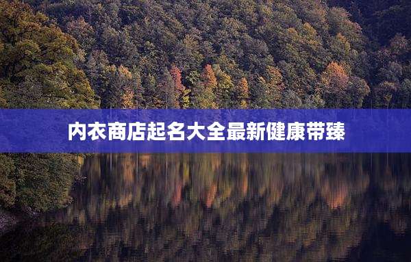 内衣商店起名大全最新健康带臻