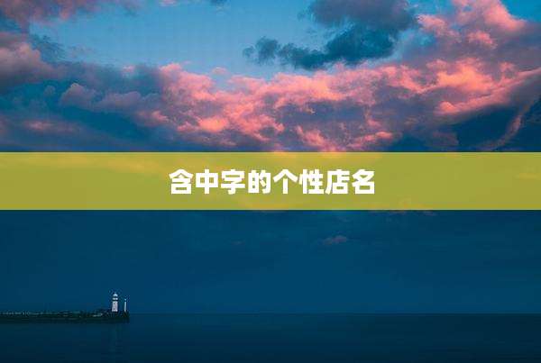 含中字的个性店名