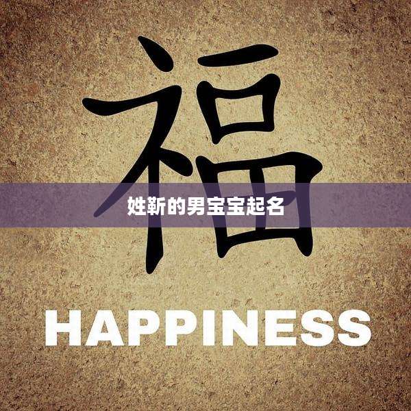 姓靳的男宝宝起名