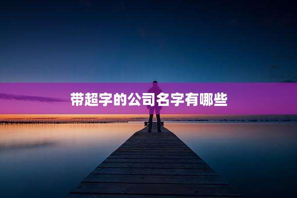 带超字的公司名字有哪些