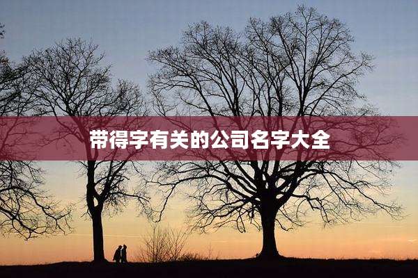 带得字有关的公司名字大全