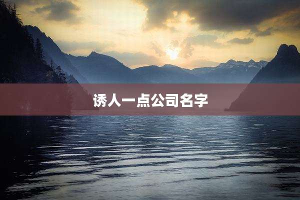 诱人一点公司名字