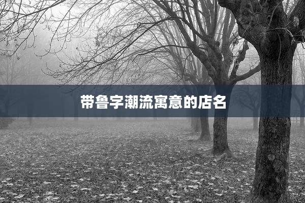 带鲁字潮流寓意的店名