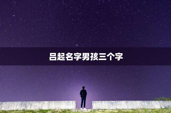 吕起名字男孩三个字