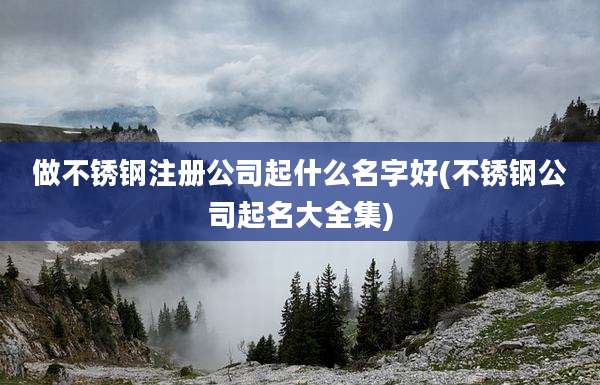 做不锈钢注册公司起什么名字好(不锈钢公司起名大全集)
