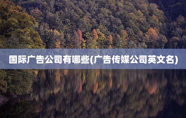 国际广告公司有哪些(广告传媒公司英文名)