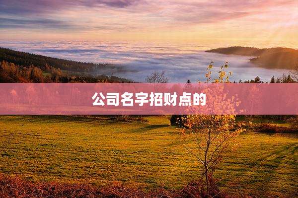 公司名字招财点的