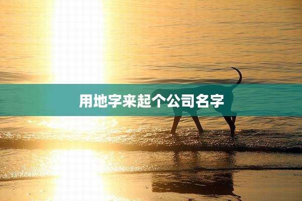 用地字来起个公司名字