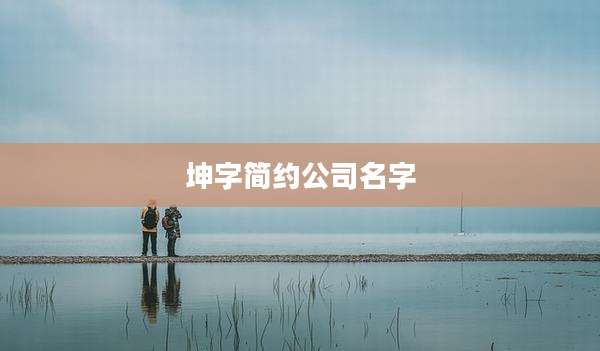 坤字简约公司名字