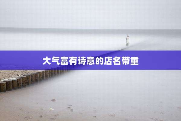 大气富有诗意的店名带重