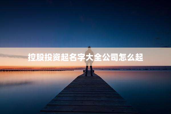 控股投资起名字大全公司怎么起