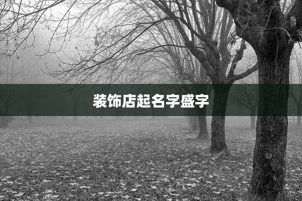 装饰店起名字盛字