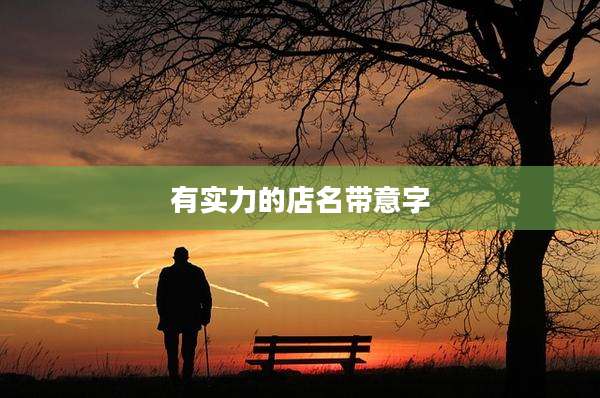 有实力的店名带意字