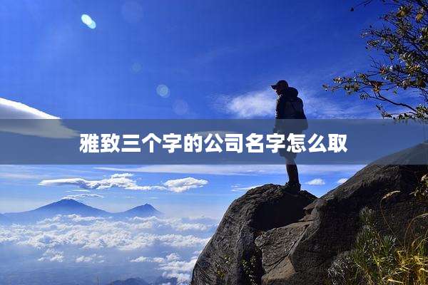 雅致三个字的公司名字怎么取