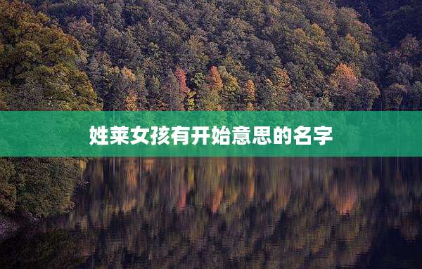 姓莱女孩有开始意思的名字