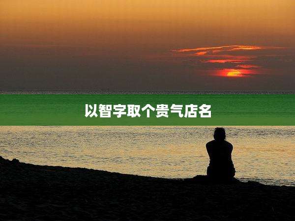 以智字取个贵气店名