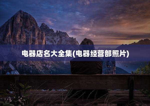 电器店名大全集(电器经营部照片)