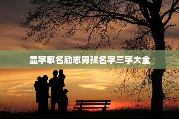 显字取名励志男孩名字三字大全