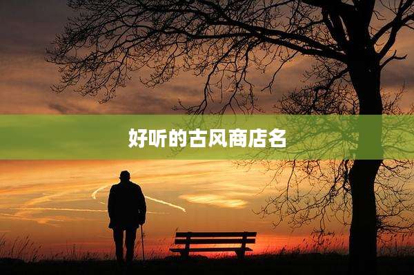 好听的古风商店名