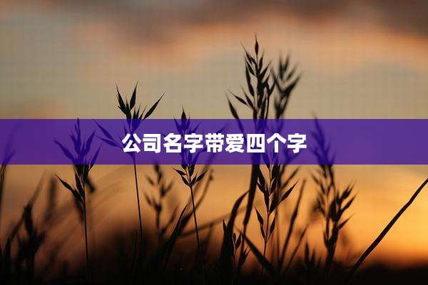 公司名字带爱四个字