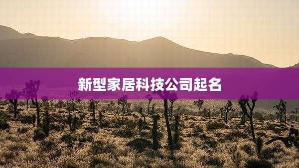 新型家居科技公司起名