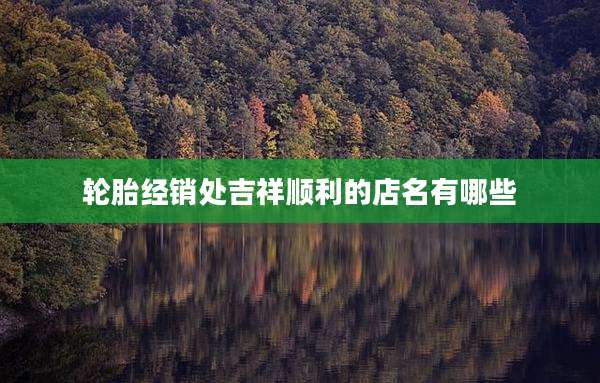 轮胎经销处吉祥顺利的店名有哪些
