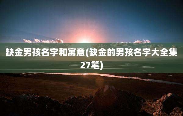 缺金男孩名字和寓意(缺金的男孩名字大全集27笔)