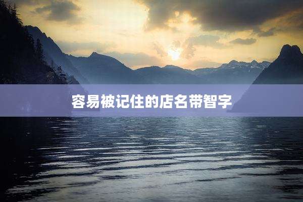 容易被记住的店名带智字