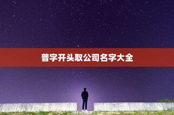 普字开头取公司名字大全