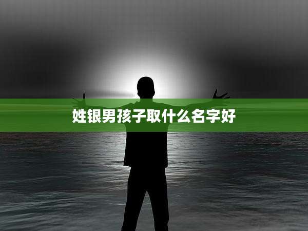 姓银男孩子取什么名字好