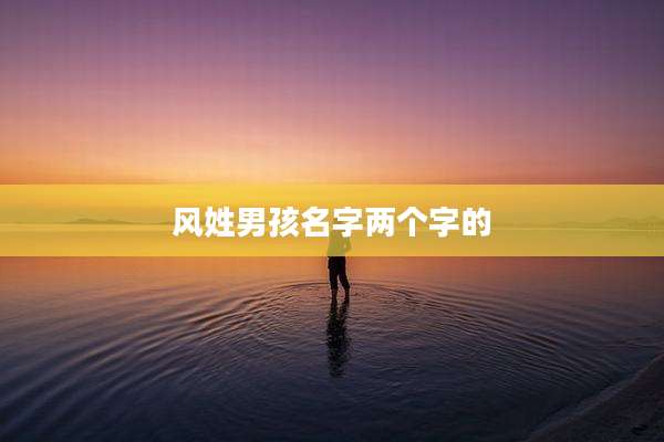 风姓男孩名字两个字的