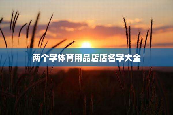 两个字体育用品店店名字大全