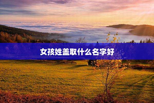 女孩姓盖取什么名字好