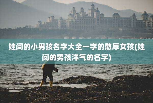 姓闵的小男孩名字大全一字的憨厚女孩(姓闵的男孩洋气的名字)