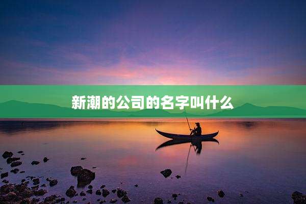 新潮的公司的名字叫什么