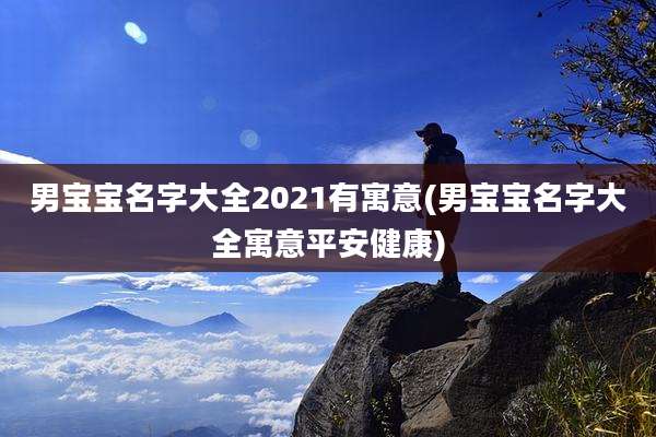 男宝宝名字大全2021有寓意(男宝宝名字大全寓意平安健康)