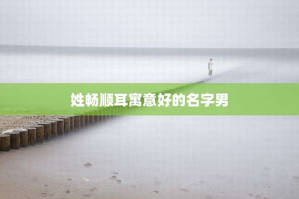 姓畅顺耳寓意好的名字男