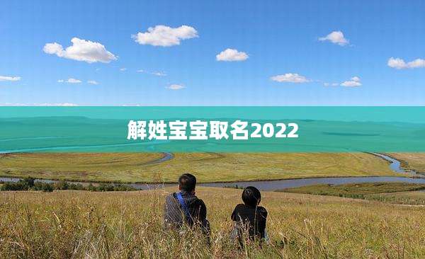 解姓宝宝取名2022