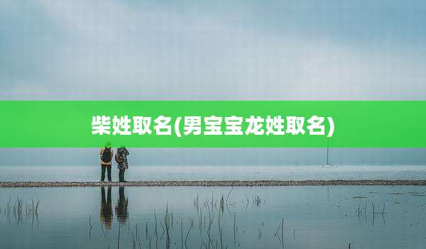 柴姓取名(男宝宝龙姓取名)
