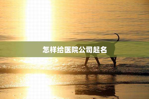 怎样给医院公司起名