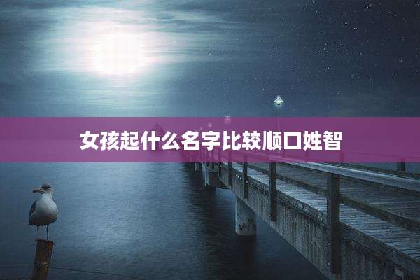 女孩起什么名字比较顺口姓智
