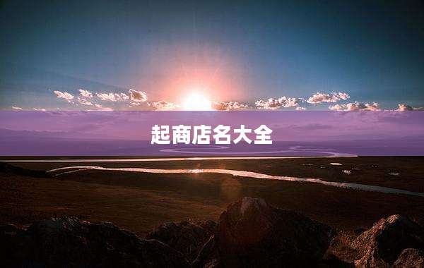 起商店名大全
