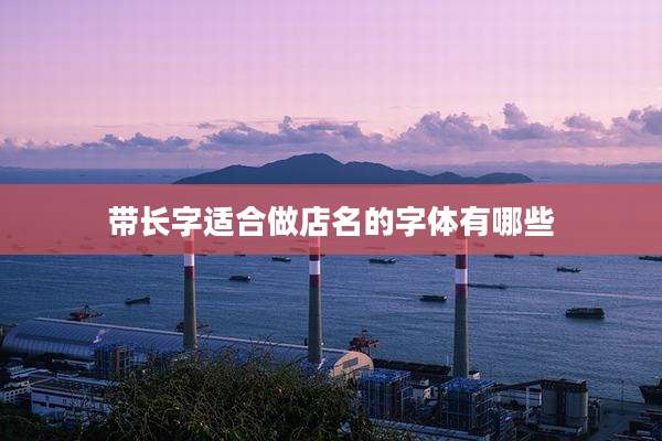 带长字适合做店名的字体有哪些