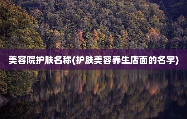美容院护肤名称(护肤美容养生店面的名字)