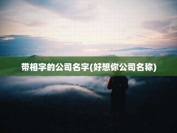 带相字的公司名字(好想你公司名称)