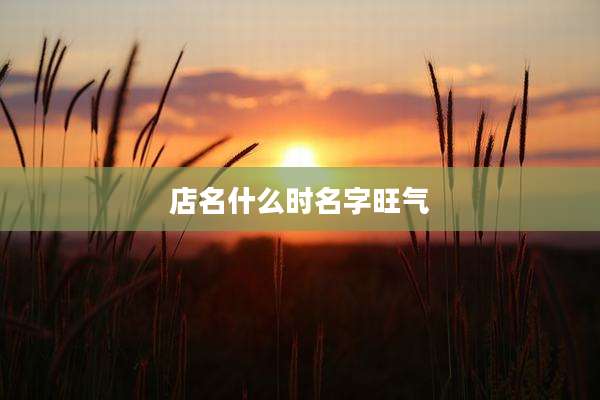 店名什么时名字旺气