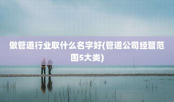 做管道行业取什么名字好(管道公司经营范围5大类)