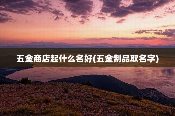 五金商店起什么名好(五金制品取名字)