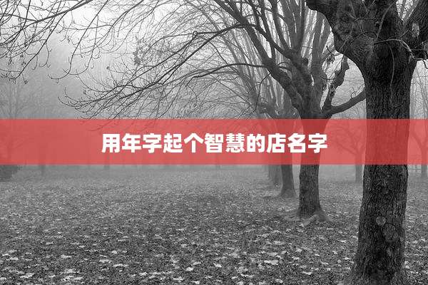 用年字起个智慧的店名字