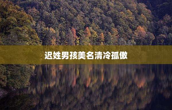 迟姓男孩美名清冷孤傲